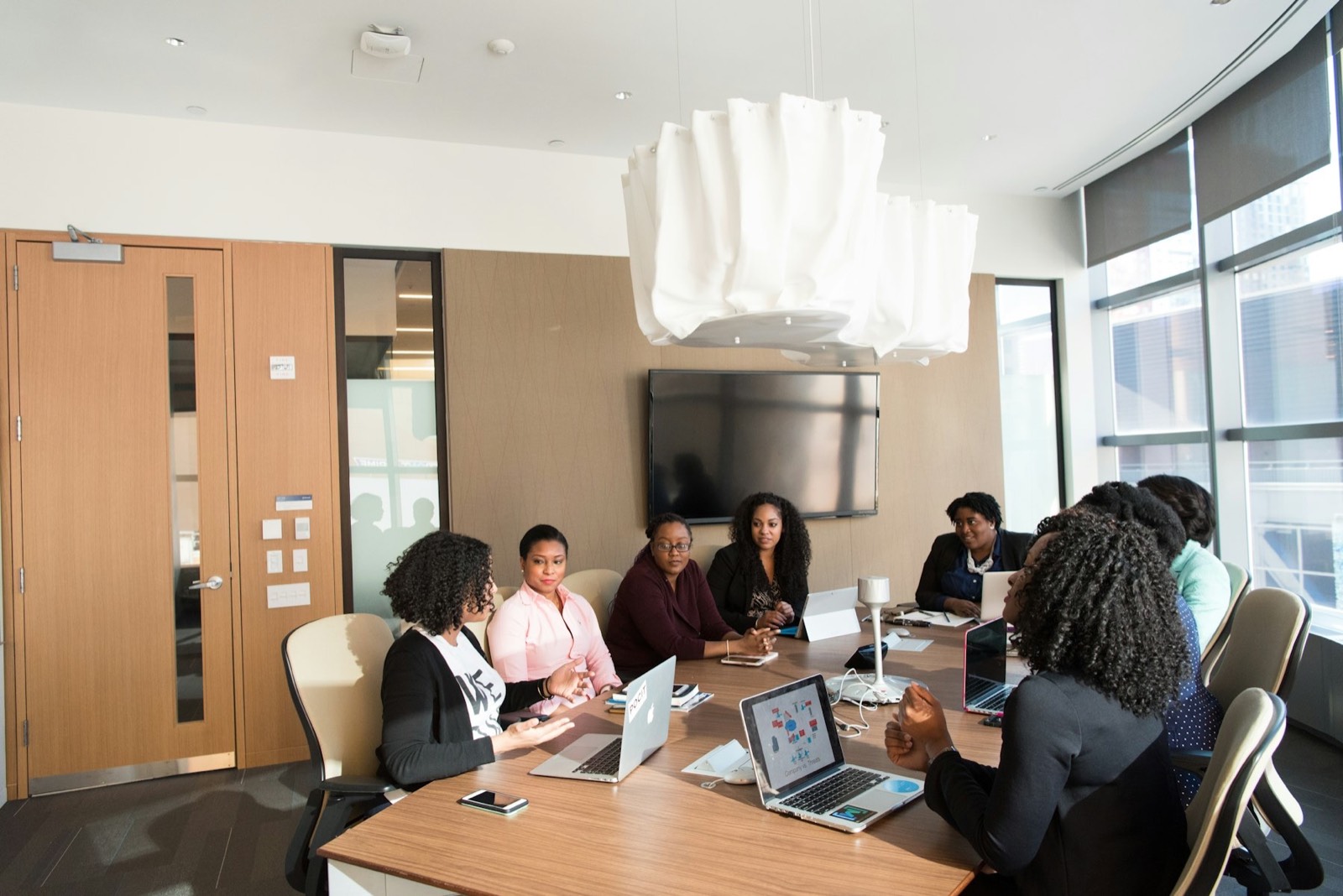 Training session around a table